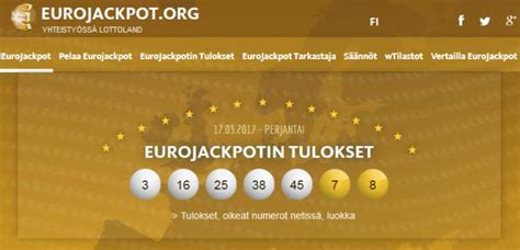 eurojackpot tulokset.